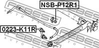 FEBEST NSB-P12R1 Втулка стабилизатора NISSAN PRIMERA 01-07 зад.