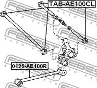 FEBEST TAB-AE100CL Сайлентблок тяги TOYOTA COROLLA -01 зад.подв.