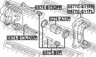 FEBEST 0874-B13LOWF Втулка направляющая суппорта SUBARU FORESTER 01-12/IMPREZA 00- пер.