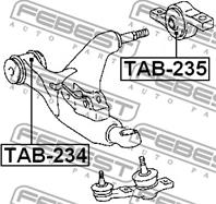 FEBEST TAB-235 Сайлентблок рычага TOYOTA CROWN/ 03-/LEXUS GS30/35 05- пер.подв.задн.без кроншт.