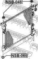 FEBEST NSB-048 Опора радиатора NISSAN PRIMERA 01-07/X-TRAIL 00-/TIIDA 05-/TEANA 03-