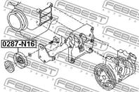 FEBEST 0287-N16 Ролик ремня приводного NISSAN PRIMERA 96-07 конд.