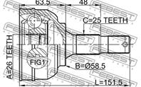 Шрус 2510-c5