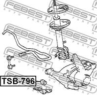 Tsb-796 втулка передн.стаб. toyota corolla ae/ee/ce100 91-97 (d25)