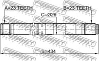 Вал приводной левый FORD Focus II CB4
