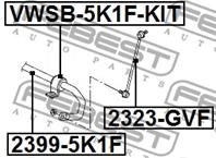 FEBEST 2323-GVF Тяга стабилизатора AUDI A3/VW GOLF V/JETTA/PASSAT 05- пер.подв.лев/прав.