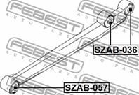 Сайлентблок задн подвески suzuki ignis rg413/rg415 2003-2008 szab-057