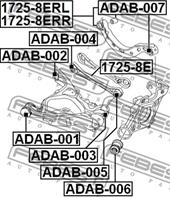 ADAB-003_сайлентблок рычага задней подвески нижнего наружный! Audi A6 Avant (4F