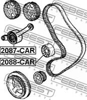 FEBEST 2088-CAR Ролик ремня ГРМ CHRYSLER PT CRUISER/VOYAGER/STRATUS 2.4 95-