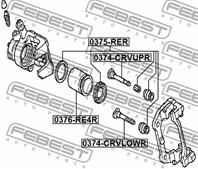 Рем. к-кт суппорта HONDA CR-V 07-12 зад.