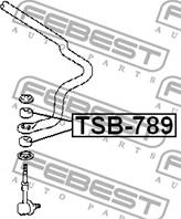 FEBEST TSB-789 Втулка стойка стабилизатора NISSAN PATROL 97-10 пер.подв.
