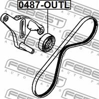 Ролик натяжной комплект