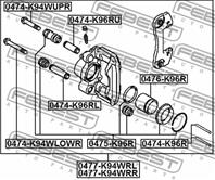 Суппорт задн правый MITSUBISHI PAJERO/MONTERO SPORT 1996-2006 0477-K94WRR