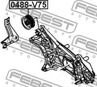 FEBEST 0488-V75 Ролик ремня приводного MITSUBISHI PAJERO 3.0/3.5 97-