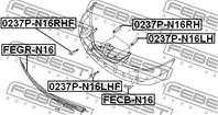FEBEST FECB-N16 Заглушка NISSAN ALMERA 00-06 крюка буксир.пер.бампера
