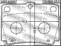 Колодки задние mitsubishi pajero/montero sport k94w/k99w 1996-2006 0401-k99r