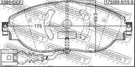 Колодки передние skoda superb ii 2008-2015 2301-ccf