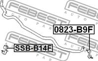 FEBEST 0823-B9F Тяга стабилизатора SUBARU OUTBACK/TRIBECA 09- пер.подв.