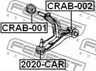 FEBEST CRAB-001 Сайлентблок рычага CHRYSLER VOYAGER 96-07 пер.подв.