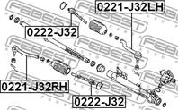 FEBEST 0221-J32LH Наконечник р/т NISSAN TEANA 08- лев.