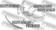 Кронштейн бампера NISSAN ALMERA 00-06 пер.прав.