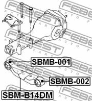 Подушка задн дифференциала subaru impreza g12 2007-2011 sbm-b14dm