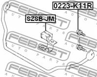 FEBEST SZSB-JM Втулка стабилизатора SUZUKI JIMNY 98- пер.24мм