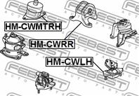 Опора двигателя правая mt (гидравл) hm-cwmtrh