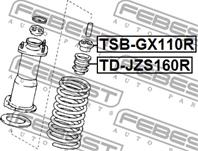 Отбойник амортизатора задний toyota aristo jzs160/jzs161 1997-2004 td-jzs160r