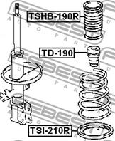 FEBEST TSHB-190R Пыльник амортизатора TOYOTA CARINA E 92-97 задн.