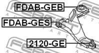 FEBEST FDAB-GES Сайлентблок рычага FORD MONDEO 01-07 пер.подв.