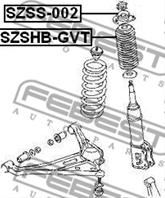 FEBEST SZSS-002 Опора амортизатора SUZUKI GRAND VITARA 98-06 пер.подв.