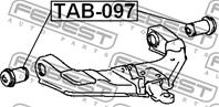FEBEST TAB-097 Сайлентблок рычага TOYOTA 4RUNNER/HILUX 95-02 пер.подв.