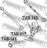 FEBEST TAB-143 Сайлентблок цапфы TOYOTA CAMRY 01- зад.подв.