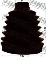 Пыльник ШРУС наружный (107x126x34) комплект