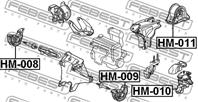Опора двигат.лев.HONDA CR-V RD1/RD2 1997-2001