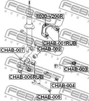 FEBEST CHAB-006RUB Сайлентблок цапфы CHEVROLET EPICA 03- зад.подв.