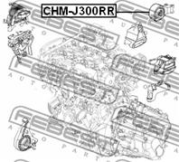 Опора двигат.зад.CHEVROLET CRUZE (J300) 2009-