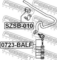 FEBEST SZSB-010 Втулка стабилизатора SUZUKI SWIFT 93-03 24мм пер.