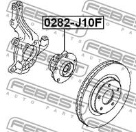 FEBEST 0282-J10F Ступица NISSAN QASHQAI 06-/X-TRAIL 07- пер.