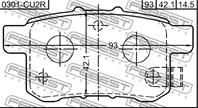 Колодки задние honda accord cu (08-12) 0301-cu2r