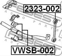 FEBEST 2323-002 Тяга стабилизатора AUDI Q7/VW TOUAREG/PORSCHE CAYENNE 03- пер.подв.лев/прав.