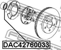 FEBEST DAC42760033 Подшипник ступ.CHRYSLER NEON II/PT CRUISER 00- пер.