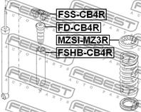 FEBEST FD-CB4R Отбойник амортизатора FORD FOCUS II/C-MAX пер.