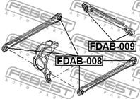 FEBEST FDAB-008 Сайлентблок тяги FORD MONDEO 00-07 зад.подв.попереч.