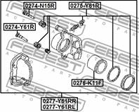 Р/к-т суппорта торм. Re NISSAN PATROL SAFARI Y61