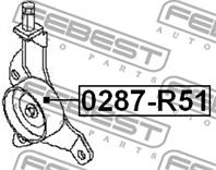 FEBEST 0287-R51 Ролик натяжителя ремня приводного NISSAN PATHFINDER 05-