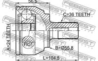 Р/к-т шруса наруж. 24X55.8X36 FORD FOCUS II CB4 08