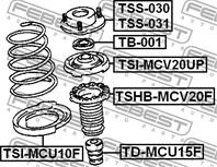 FEBEST TSHB-MCV20F Пыльник амортизатора LEXUS RX300 98-03 пер.подв.