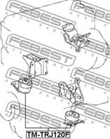 TM-TRJ120F_Опора двигателя передняя TM-TRJ120F